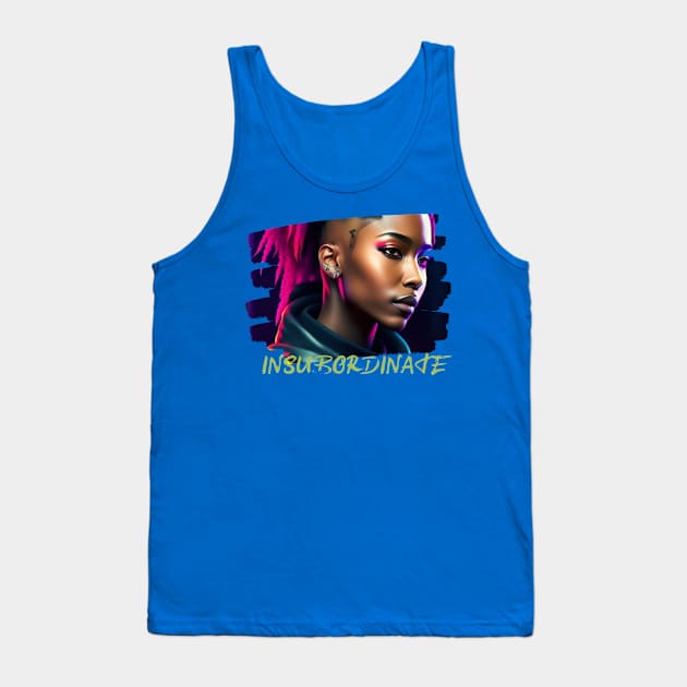 Insubordinate (punk hair girl) Tank Top by PersianFMts